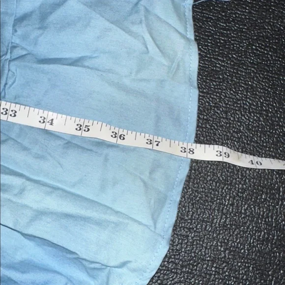 Light Blue Button-Up Tiered Dress - Picture 8 of 9